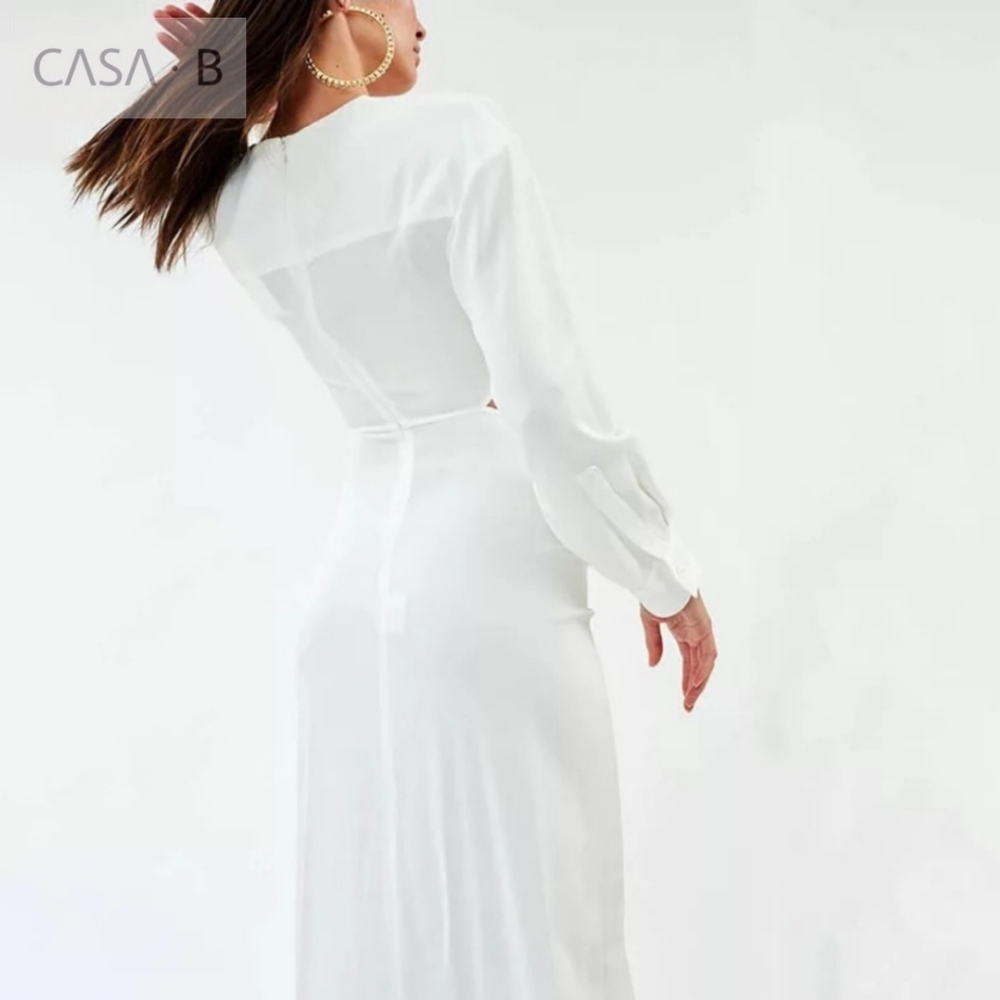 NEW!!💫CASA B|Samara Ruched Disconnect Dress - Picture 4 of 7